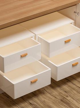 橱柜BMU篮抽拉式置层物架调料碗屉碟收纳盒抽式厨房拉下水槽柜子