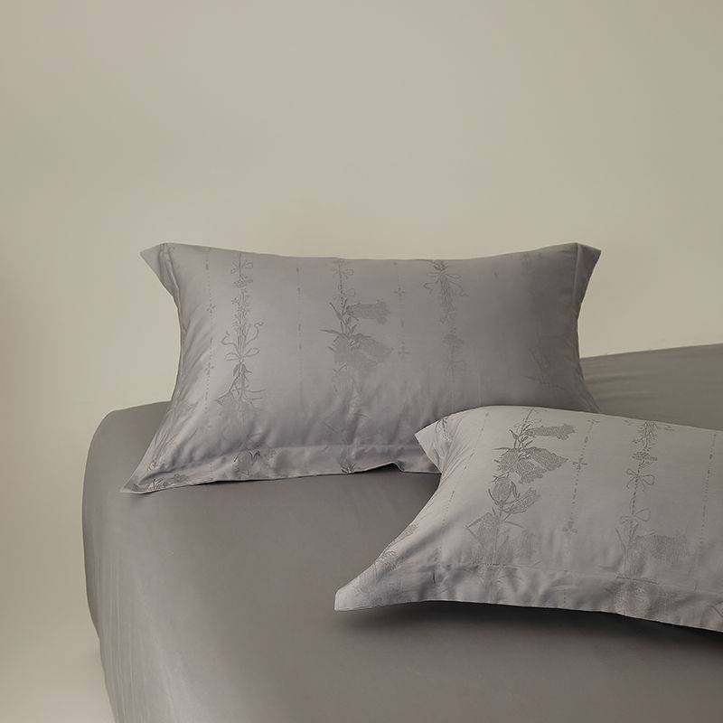 高档结婚全棉枕套一对装喜庆大红色纯棉枕芯套轻奢提花单人枕头套