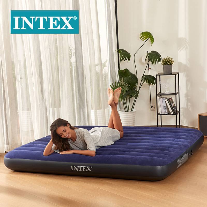 INTEX64755充气床垫双人 气垫床单人户外加厚气垫子 充气床