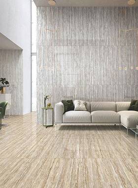 瓷砖通体0大石亮面理灰色木纹洞石地砖60x1200客黄色厨卫墙619厅