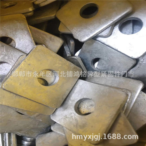 现货热镀锌方垫 50*50*3*14孔热侵锌方垫片 量大价优