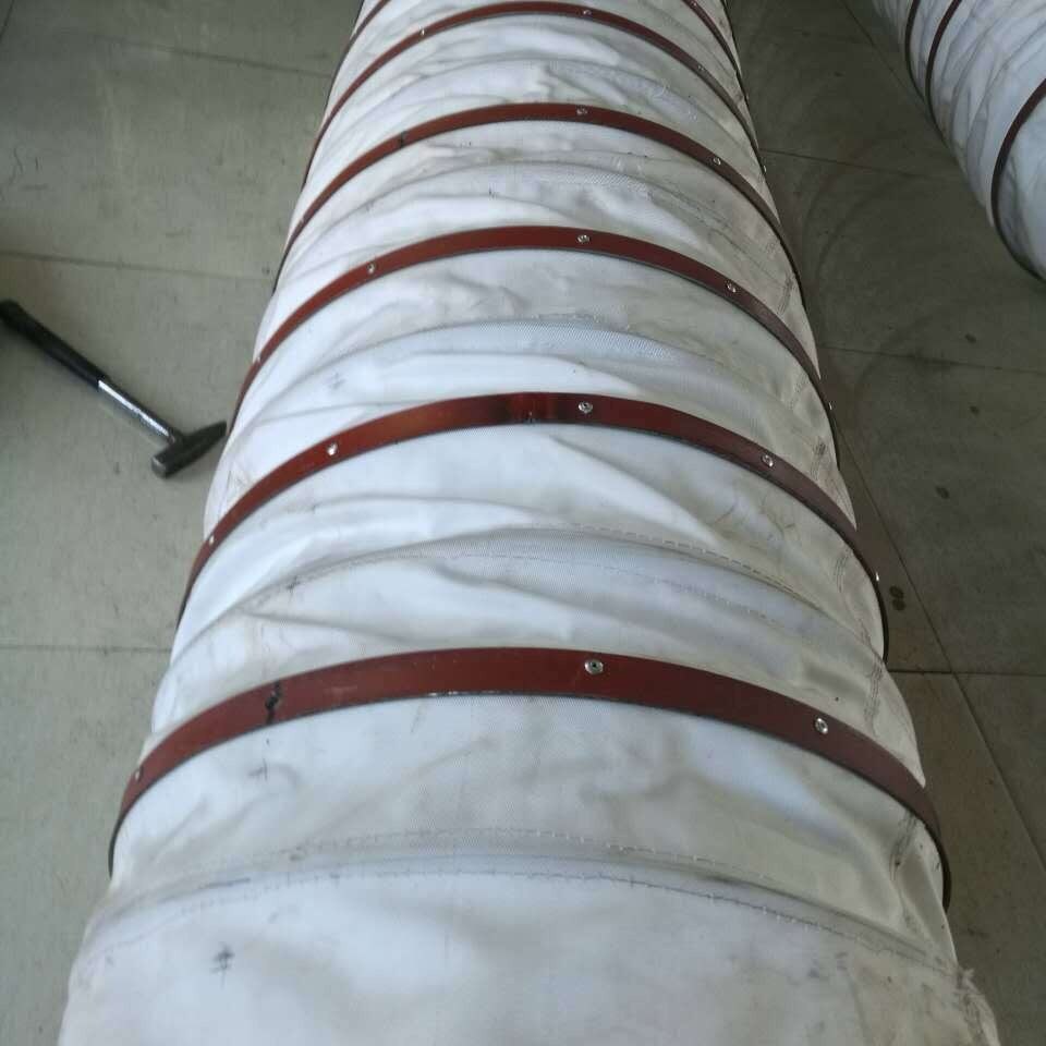 帆布伸缩袋（软连接）具有输送量大，透气均匀，耐磨损，安装方便