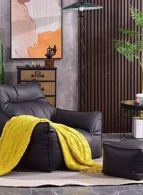 懒人沙发恶魔网红发单人沙客厅阳台小FGS型户豆袋休闲卧室榻榻椅