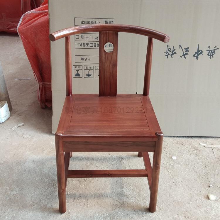 新中式休椅餐馆茶厅客厅芽酒店酒吧餐椅茶椅餐椅实木台椅月茶闲椅