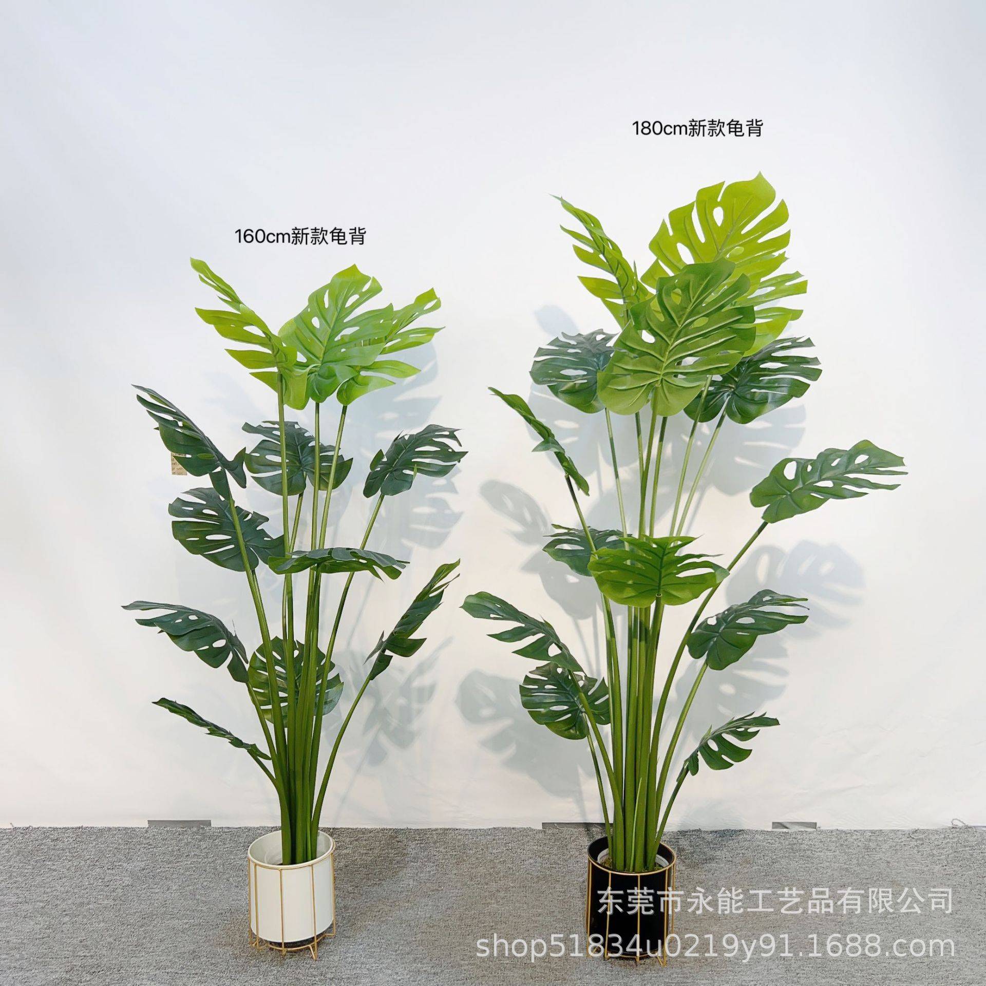 仿真龟背PU杆仿真龟背叶盆栽仿真植物盆景龟背竹仿真龟背绿植摆件