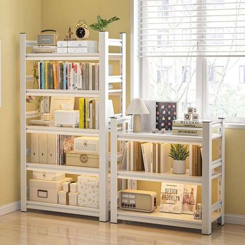 铁架书架置物落地多层家用简易书柜客厅艺收985纳铁架子钢学生书