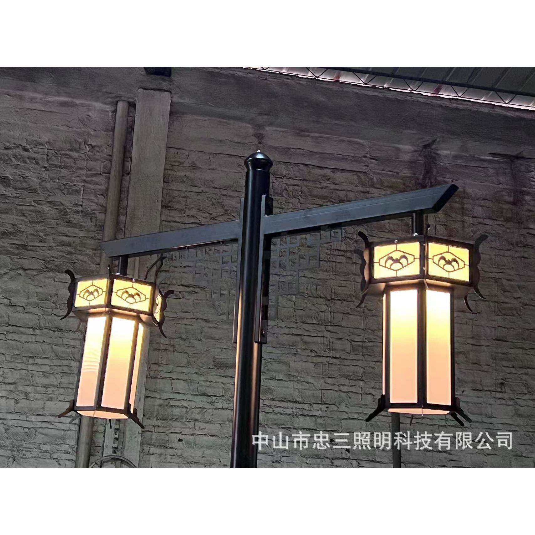 仿ZS230401古式中太阳米能路灯景观灯3小园区公户外园林灯笼双头l