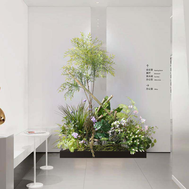 植物景观布置竹子绿植园景套装室内盆栽橱窗楼梯仿生态造景绿植