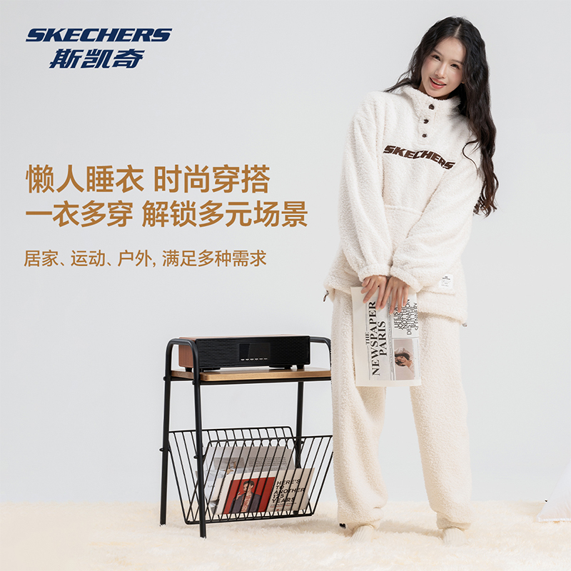 斯凯奇女士冬季加绒加厚睡衣