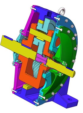 2K-H型NW行星减速机3D图纸sw2014+CAD设计参考减速箱减速器【524