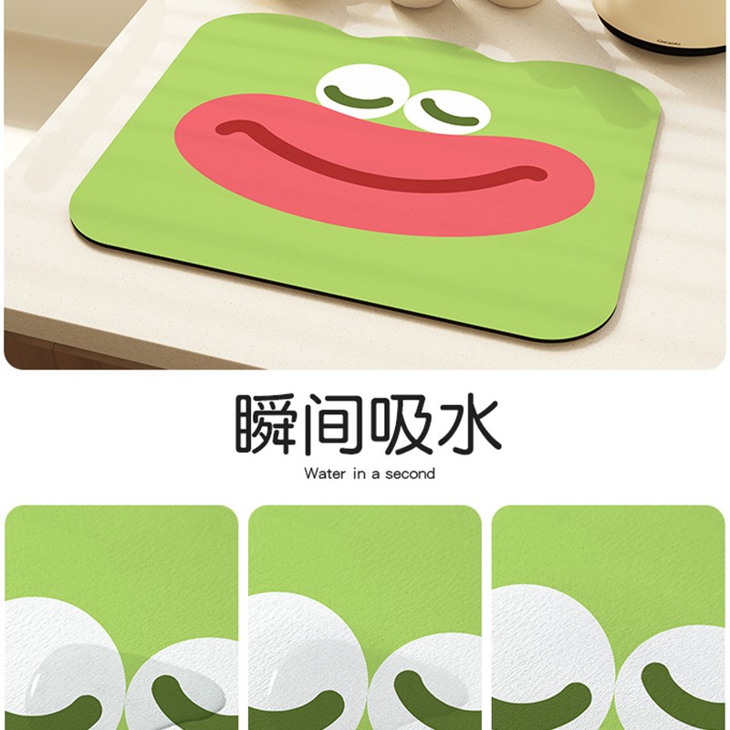 厨房台面碗碟沥水垫子餐桌垫吸水杯子垫吧台可爱免洗耐高温隔热垫