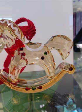 2022新款圣诞水晶挂件木马挂件562760C8摆件5544529汽车挂饰62686