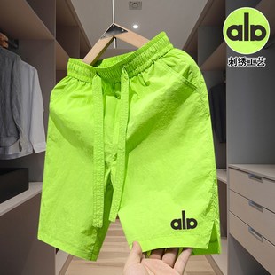 男士 五分裤 美式 2025夏季 宽松情侣沙滩裤 刺绣男生短裤 速干中裤 新款