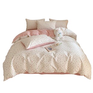 田园小清新碎花纯棉四件套可爱全棉被套三件套1.5m1V.8米床单床笠