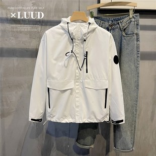 流行秋冬夹克 连帽外套秋冬户外休闲冲锋衣男士 LUUD 青年百搭工装