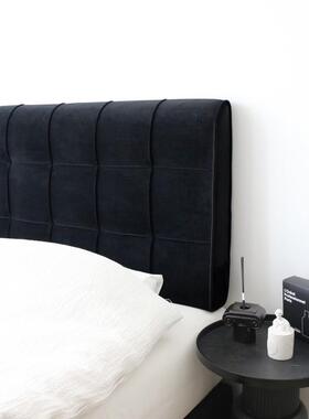 之于间 黑色高级感床头靠垫榻榻米软包无床头靠背板套罩2025新款