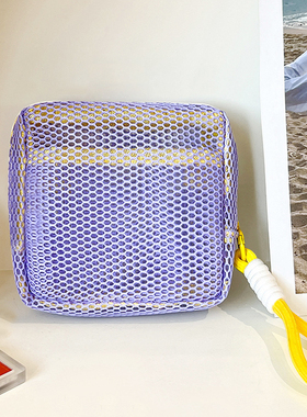 T化妆包/网格A1pq801-户外小杂物收纳彩色化妆包网格多功能收纳包