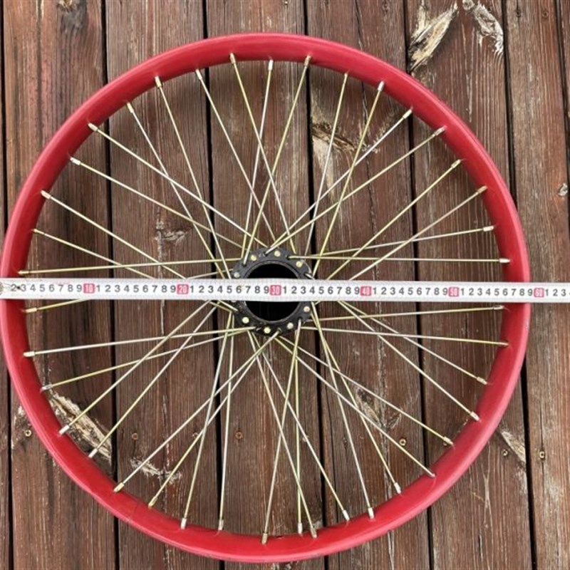 26x2 1/2翻斗车钢圈钢筋圈灰斗车架子车手推车轮4T0孔80孔厚钢丝