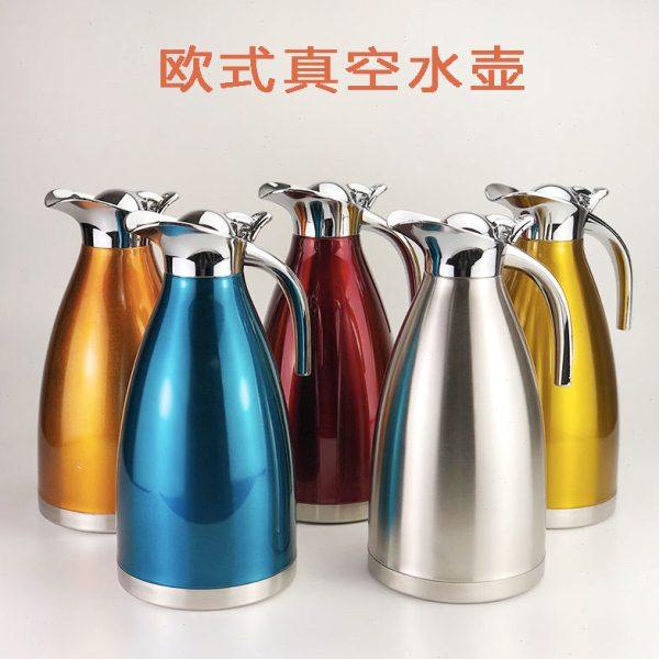304不锈钢欧式真空保温壶餐厅商用茶壶热水瓶2L大容量保温暖水壶,餐饮具,保温壶,淘宝优惠券,粉丝福利购,淘宝优惠卷
