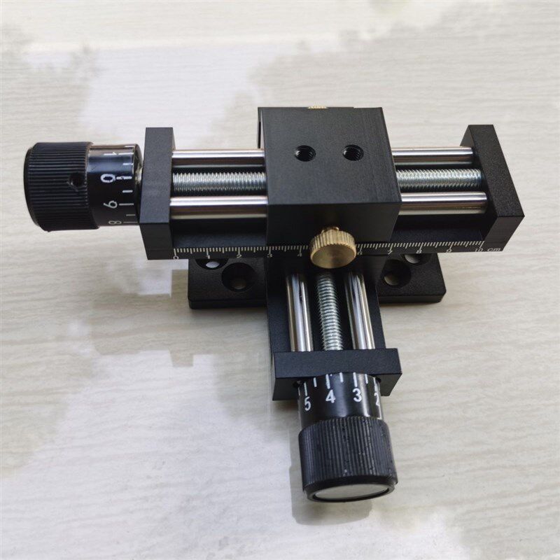 双光轴丝杆滑台直线模q组微调十字专用夹头夹具可调节组合精密多