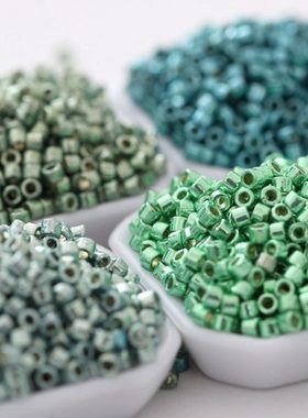 御幸DB古董米珠1844/1845/1846/1847金属感绿色手工饰品串珠材料