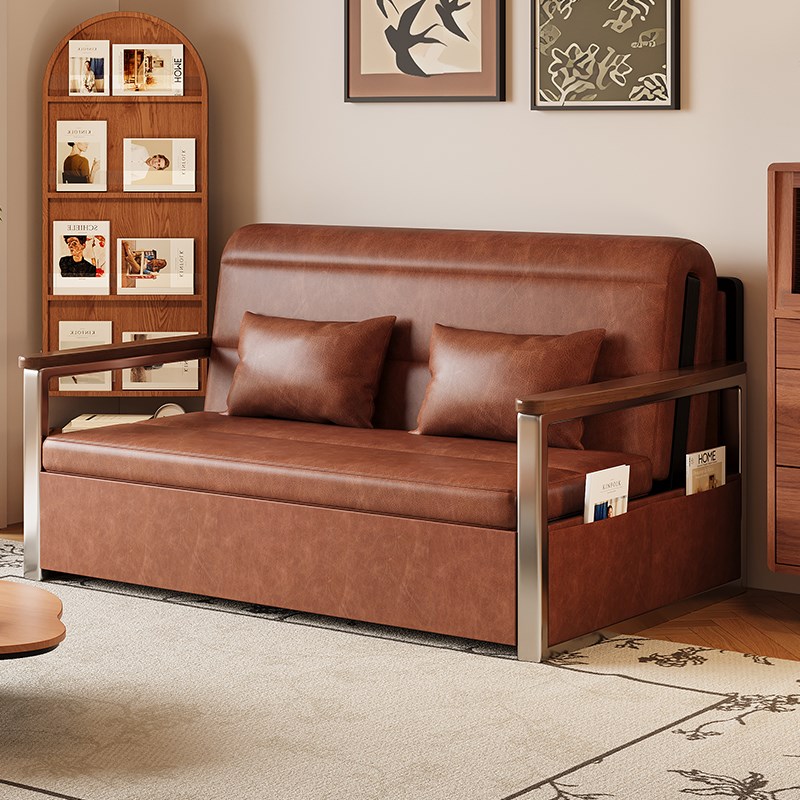 沙发床折叠两用2025新款客y厅小户型多功能家用阳台简约单人伸缩