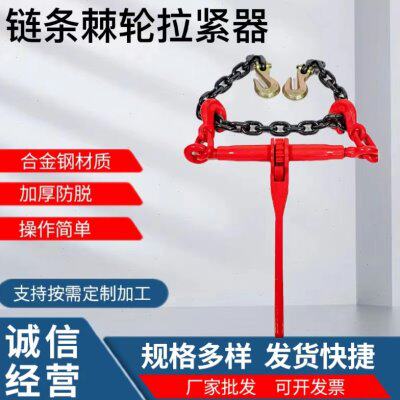 双钩拉紧器/杠杆棘轮式紧锁具/棘轮链条拉紧器货车收紧链固定钢索