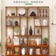 轻奢博古架多宝阁新中式 书架办公室隔断架茶叶架茶柜摆件架陈列柜