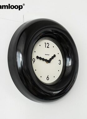 啵乔botro钟表挂钟客厅2024新款简约现代家用时钟挂墙中古静音