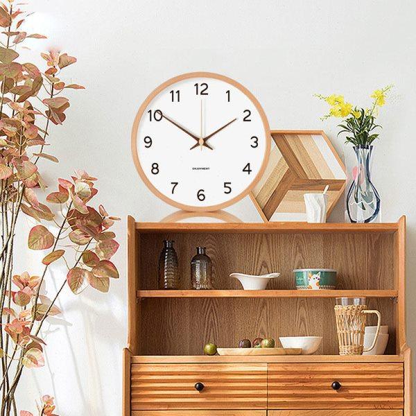 实木钟表桌面台钟座钟电子石英时钟客厅家用台式现代坐钟简约摆钟,家居饰品,挂钟,淘宝优惠券,粉丝福利购,淘宝优惠卷