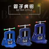 重型管子台虎钳龙门钳三角架压力钳镀锌管水管台钳 平口钳夹管钳