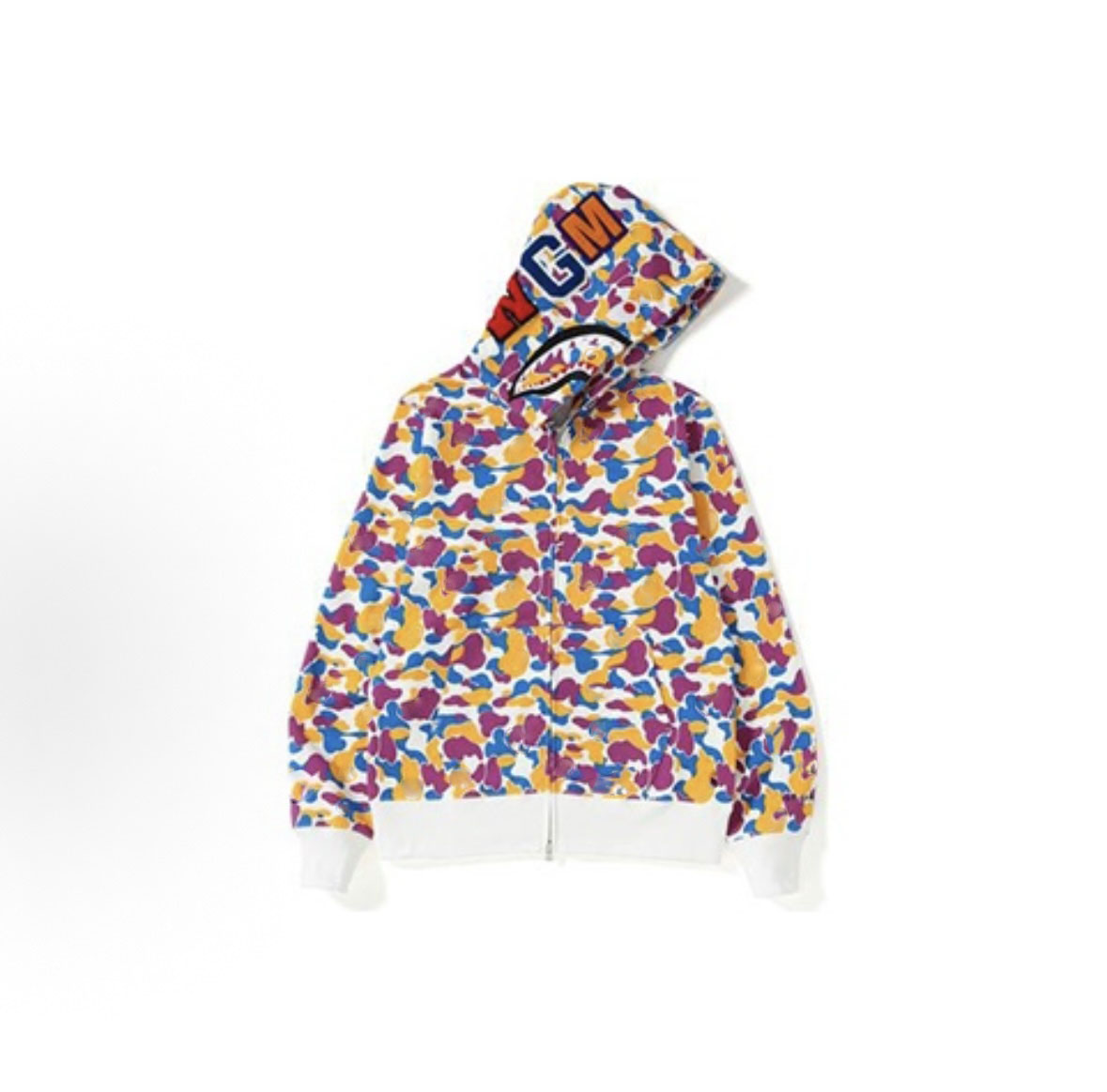 thumbnail for Mzc Shark Color Camo Classic Camouflage Shark Sweatshirt Trendy Men's and Women's Zip Up Hoodie Jacket