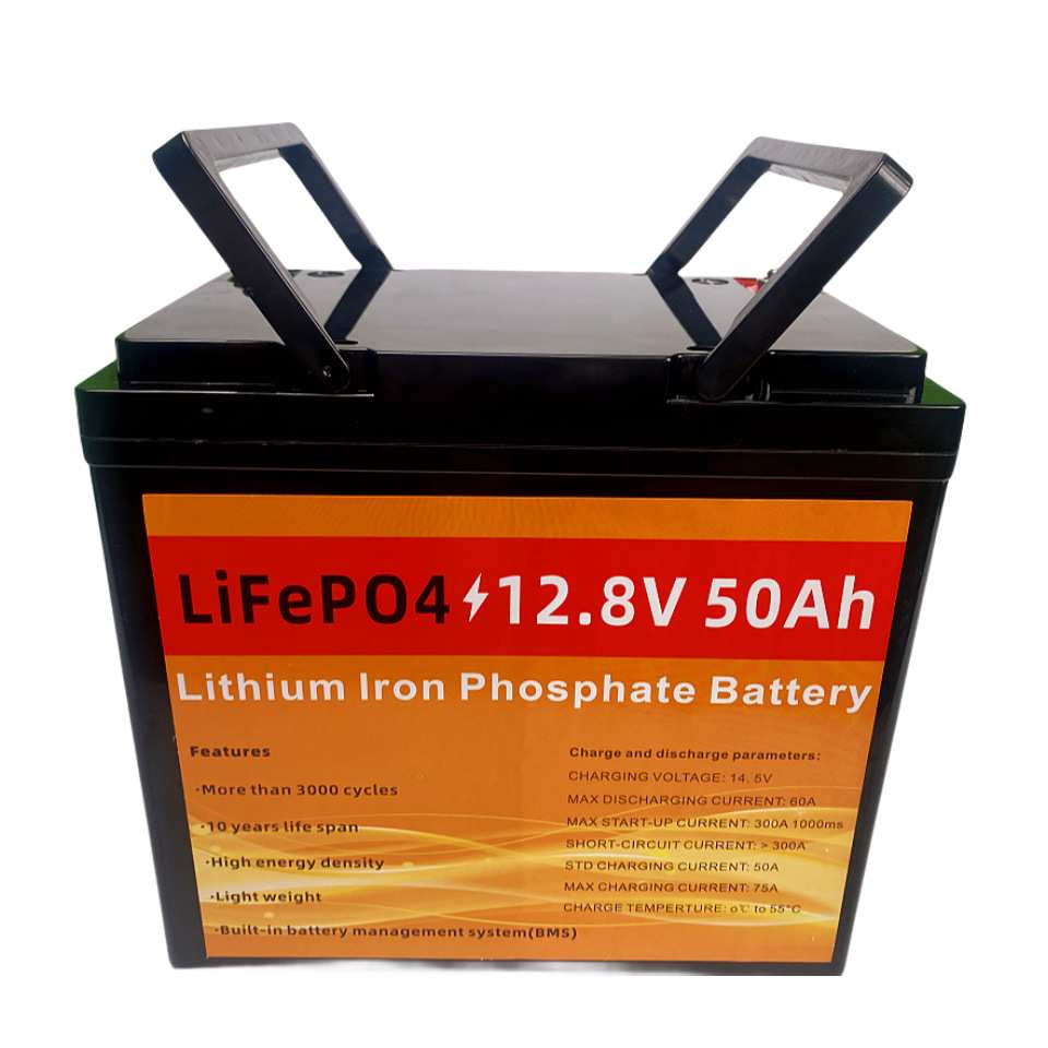 订制LiFePO4磷酸铁锂12.8V24V50A100A大巴货车车载房车太阳能电池