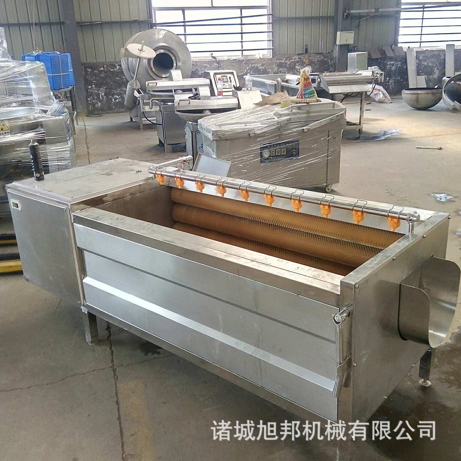 大型生姜去皮机 大蒜深加工去皮清洗机 土豆红薯毛刷清洗设备