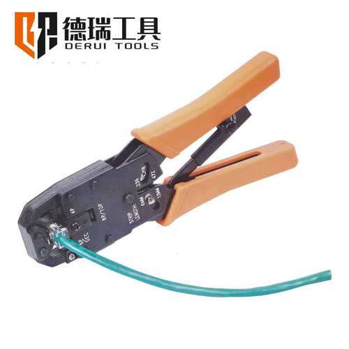 德瑞工具HT-200R电讯接头压接钳 网线钳 棘轮压线钳