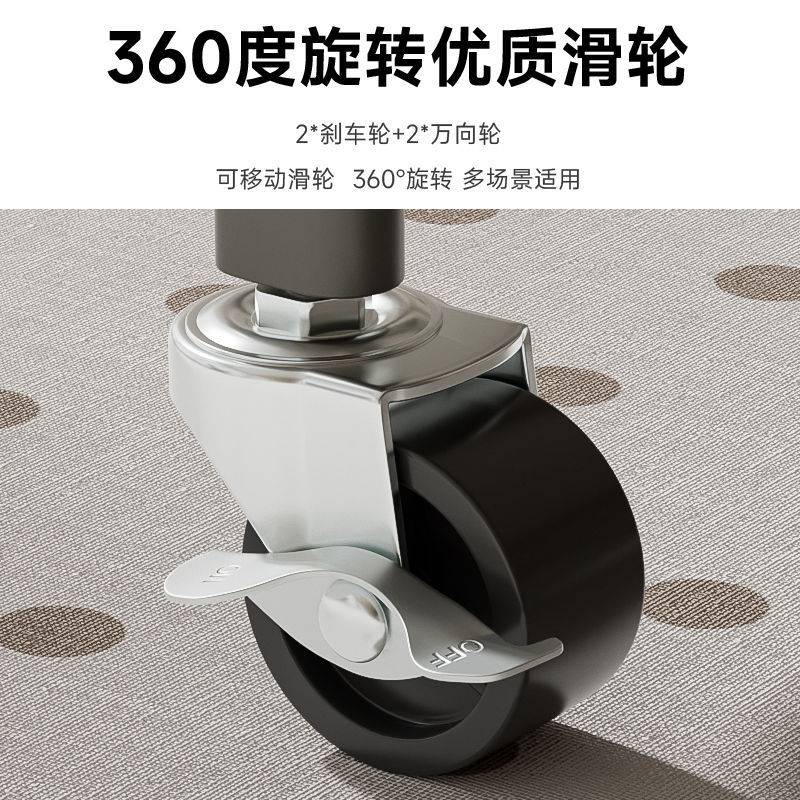 轻奢马鞍皮移动沙发边几小推车茶几客厅家用角几床头柜带轮置物架