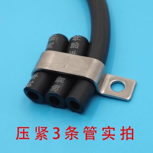 304不锈钢多条管夹Q685固定式双管三管夹片金属灯带扣单边骑马卡