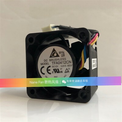 台达TFA0412CN 4028 12V 0.81A PWM温控 暴力4CM交换机散热风扇