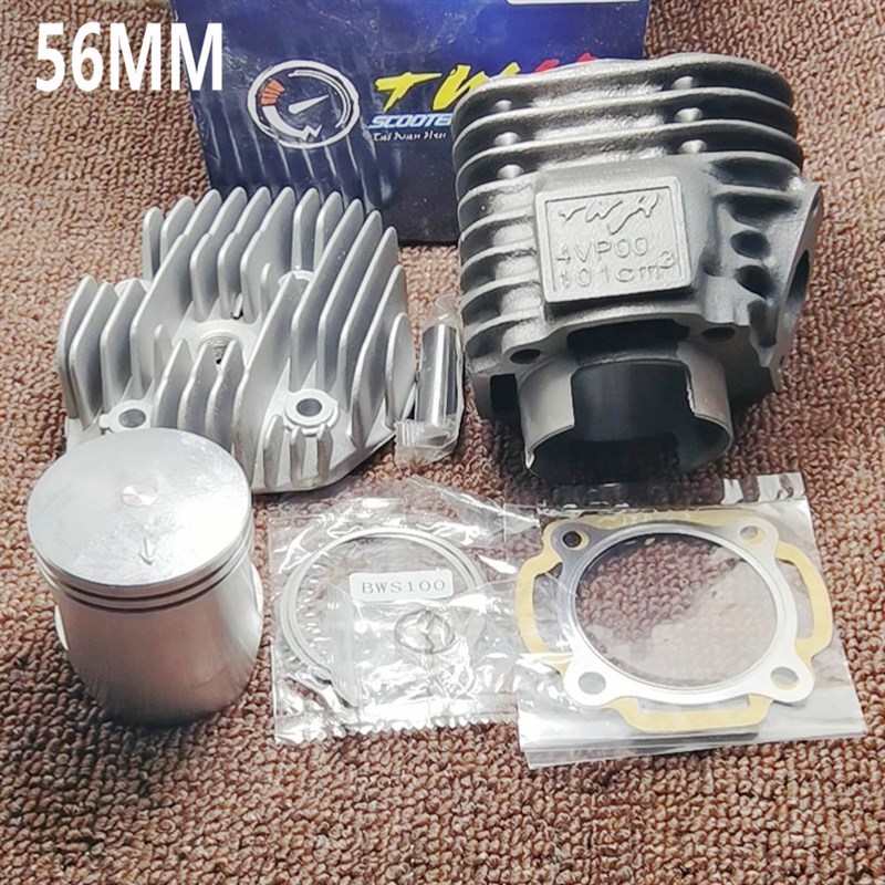BWS100套缸缸头盖56mm台湾TWH鸭子气缸缸头缸盖改装加大56 150CC