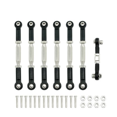 7件可调节死老鼠金属拉杆用于Traxxas Slash 2WD 1/10升级零件