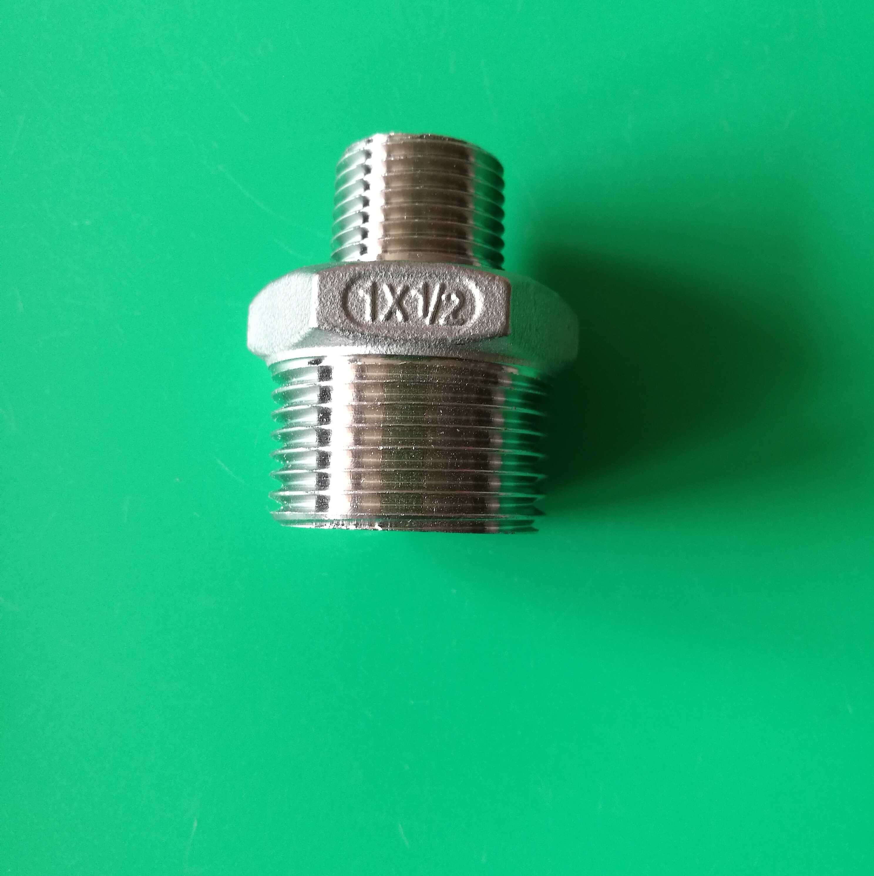 变径外丝304不锈钢异径接头对丝4分变6分1寸直接六角直通内接外丝