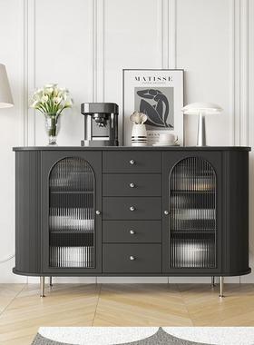 法式复古餐边柜白色体落地多柜功能CBG-4玄关卧室柜收纳边中古风