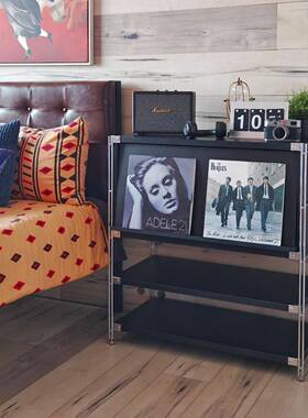 家用客黑色厅简JC009-19约翻门杂边志柜沙发物柜卧室落地收纳置架