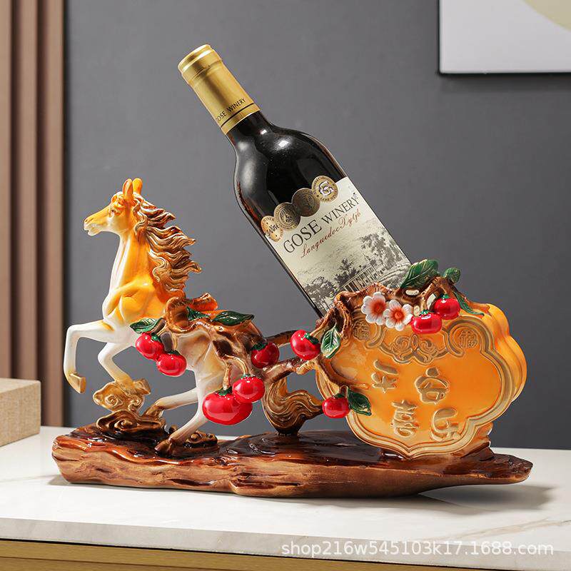 装马YEX到成功轻奢高档葡红酒上架子客厅酒柜饰品摆件高端大萄气