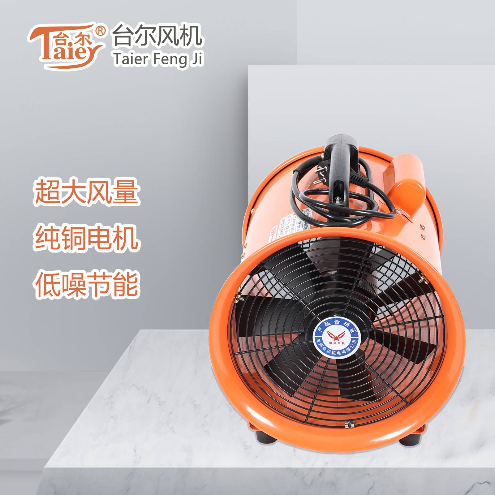 36V/220V/110V便携式手提抽风机300mm安全电压船用轴流风机