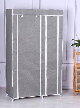 简用易衣时尚衣柜铁0718B网隔层布衣柜多层贮藏家挂卧室钢管组装收纳橱