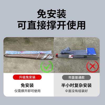 遮阳伞户外摆摊太阳伞伞大庭院MBX伞加型厚大伞用雨大号四方伞棚