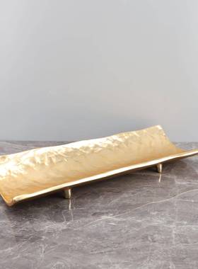 居新中式创意竹节柜树脂果盘托盘件客厅0496玄关茶几摆电视家软装