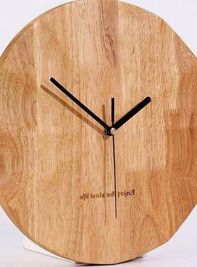 木简约静挂音钟客厅挂墙极简装实饰钟家EKZ表创意挂表用中式时钟