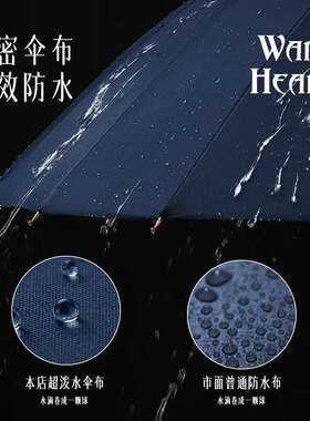 美度（MAYDU）24K半自动雨伞直杆大防风长柄伞双人抗风伞M8003